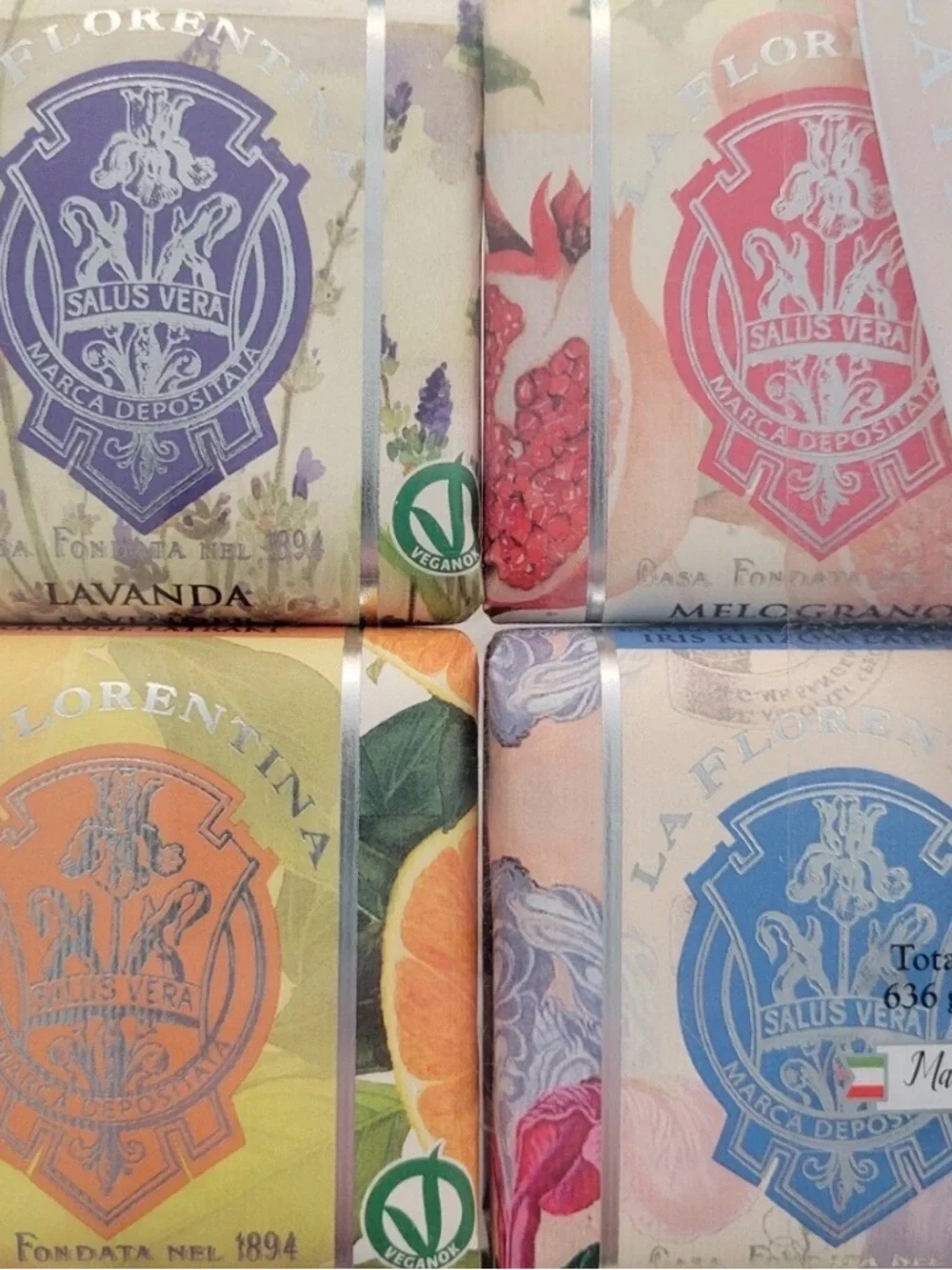La Florentina Luxury Italian Soap Collection Gift Set 6 x 3.7 Oz Bars Lavender